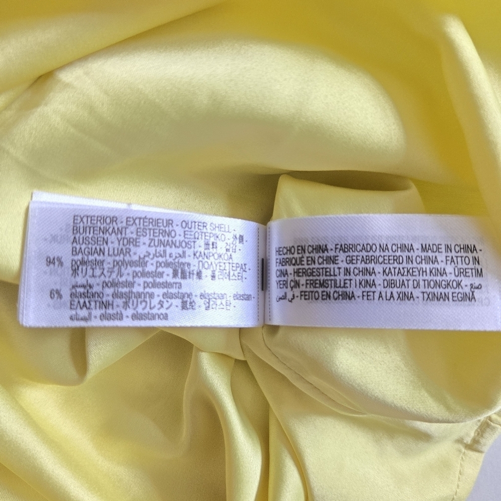 New Zara Sequin High Waist Yellow Mini Skirt Large NWOT - Picture 15 of 17